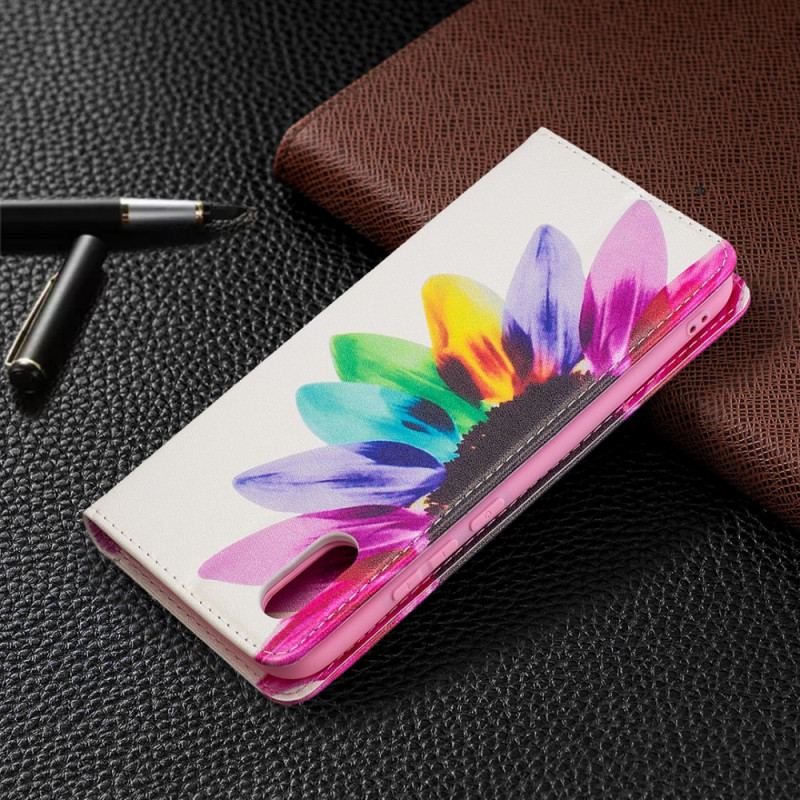 Flip Cover Xiaomi Redmi 9A Fleur Aquarelle