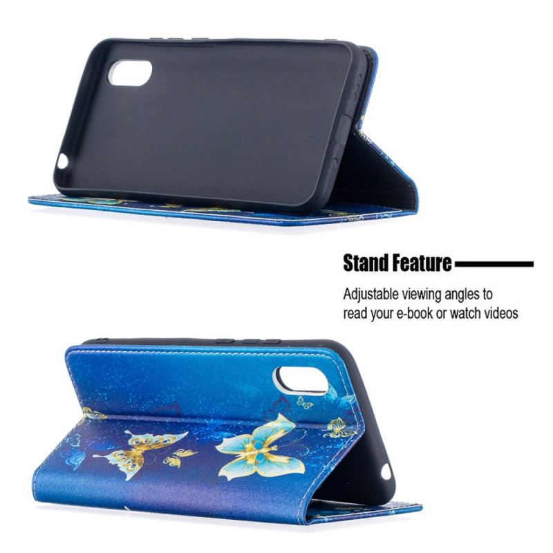 Flip Cover Xiaomi Redmi 9A Papillons Bleus