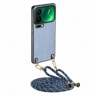 Coque à Cordon Xiaomi 17 Pro Texture Fibre Carbone