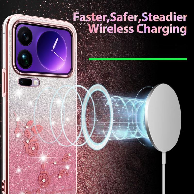 Coque Xiaomi 17 Pro Fleurs et Strass