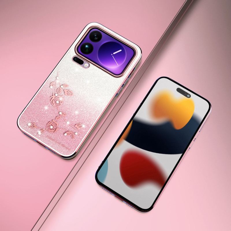 Coque Xiaomi 17 Pro Fleurs et Strass