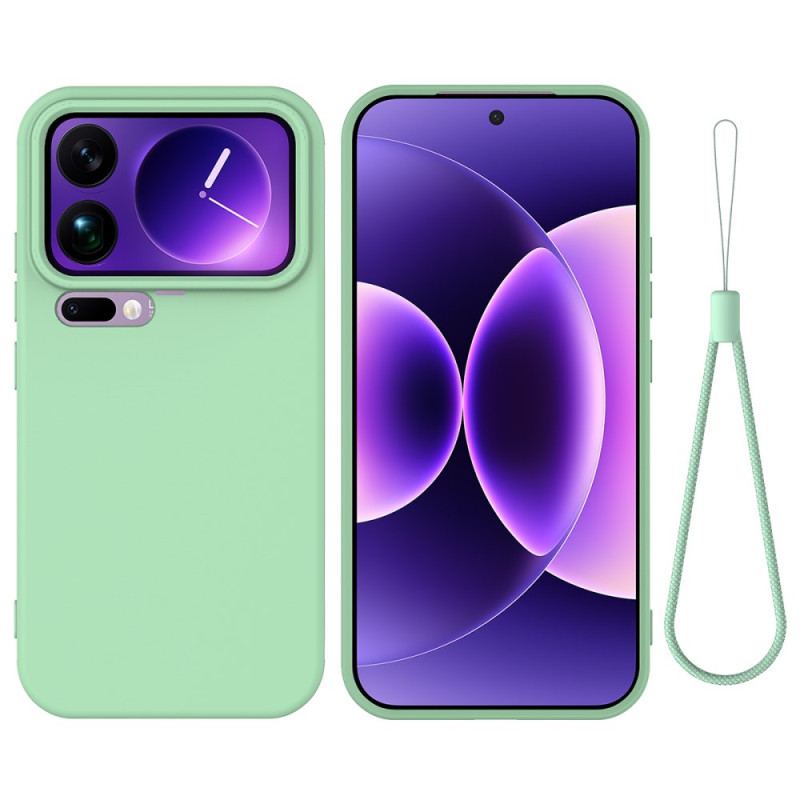 Coque Xiaomi 17 Pro Silicone Liquide à Lanière