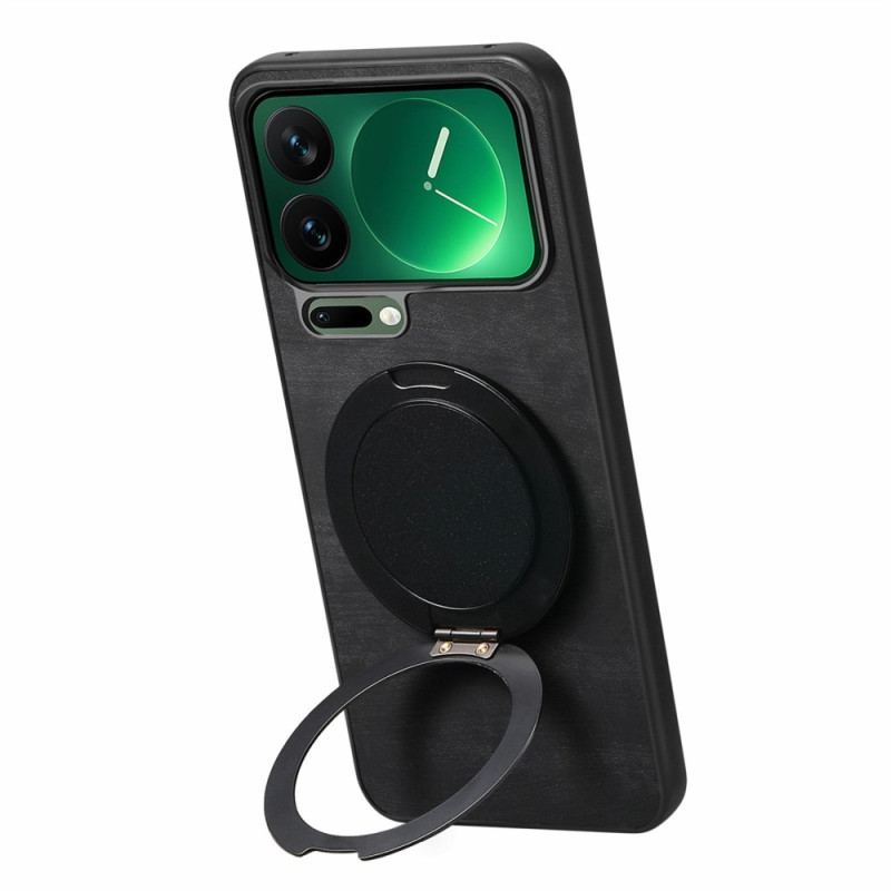 Coque Xiaomi 17 Pro Support Rotatif et Texture Cuir Rétro