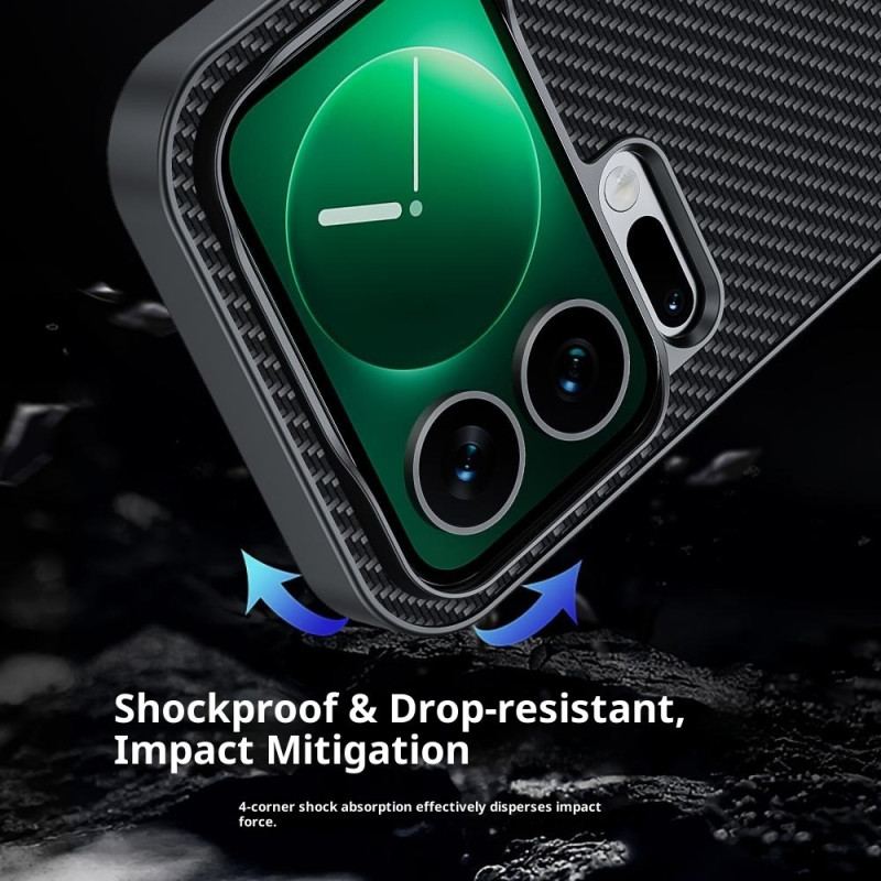 Coque Xiaomi 17 Pro Texture Fibre Carbone