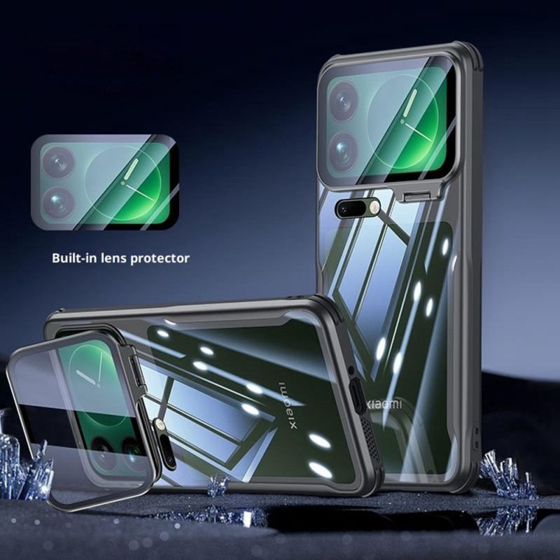 Coque Xiaomi 17 Pro Transparente Support Intégré et Protection Caméra