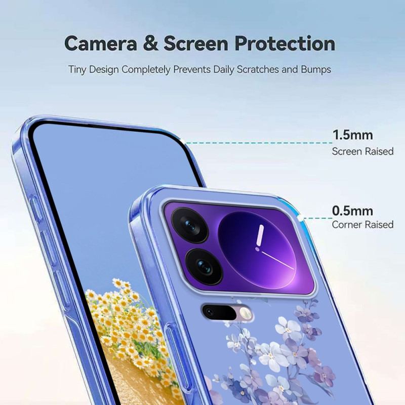 Coque Xiaomi 17 Pro Transparentes Papillons et Fleurs