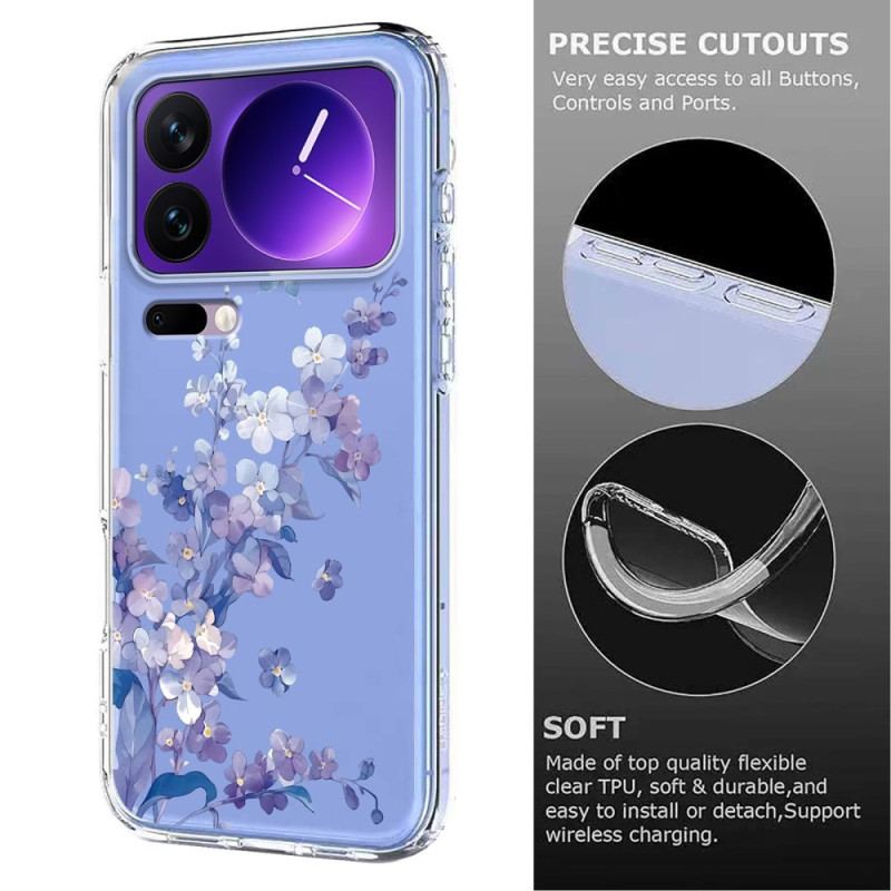 Coque Xiaomi 17 Pro Transparentes Papillons et Fleurs