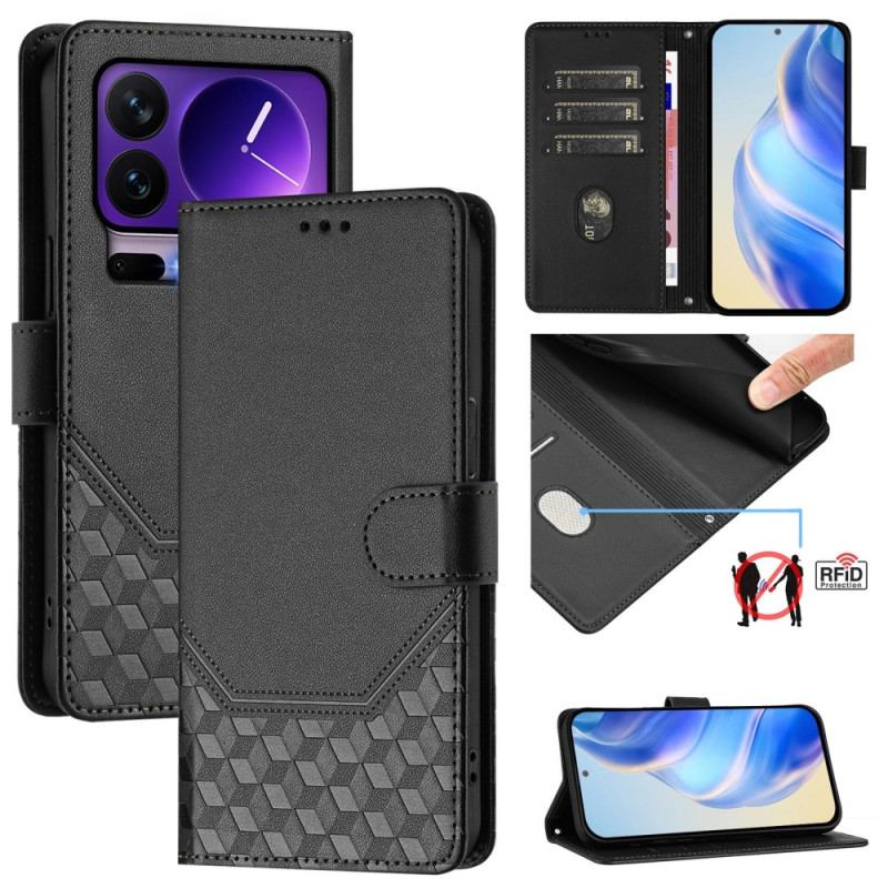 Housse Xiaomi 17 Pro Blocage RFID et Motif Alvéolé