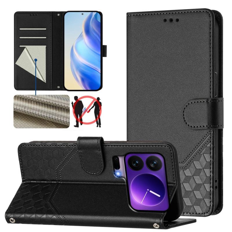 Housse Xiaomi 17 Pro Blocage RFID et Motif Alvéolé