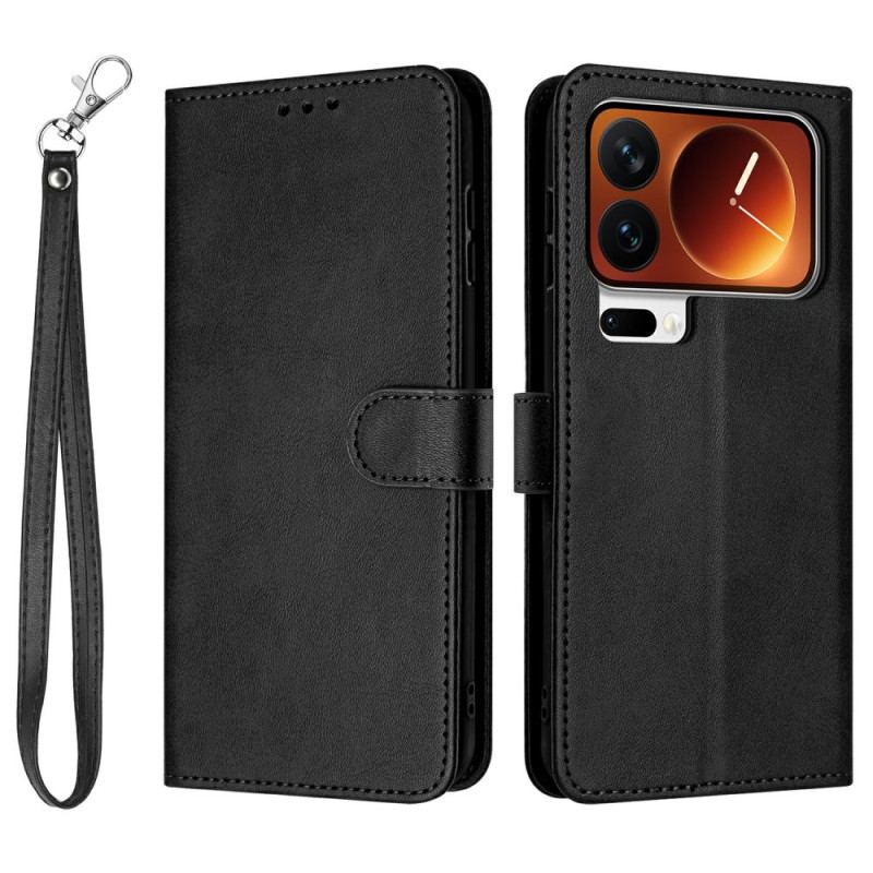 Housse Xiaomi 17 Pro Effet Cuir à Lanière