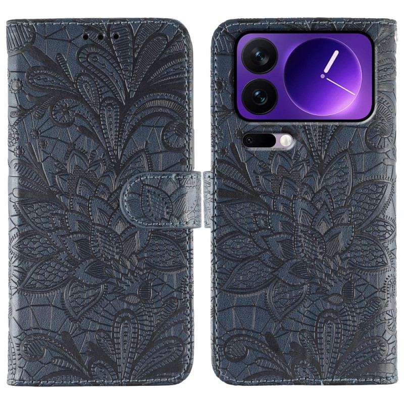 Housse Xiaomi 17 Pro Motif Floral Dentelle
