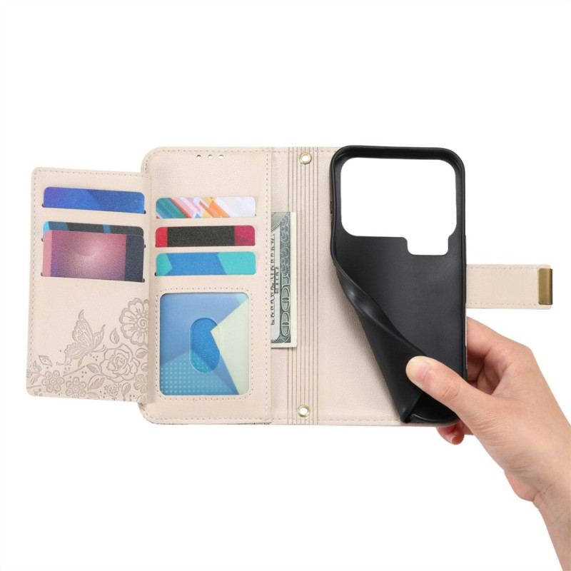 Housse Xiaomi 17 Pro Motif Floral et Feuilles