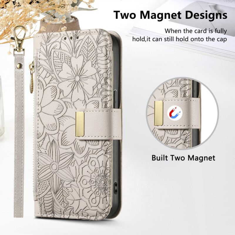 Housse Xiaomi 17 Pro Motif Floral et Feuilles