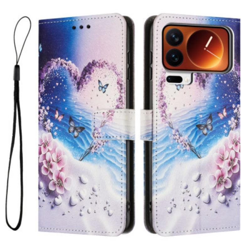 Housse Xiaomi 17 Pro Papillon et Cœur