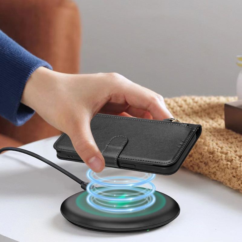 Housse Xiaomi 17 Pro Poche Zippée et Multiples Porte-Cartes