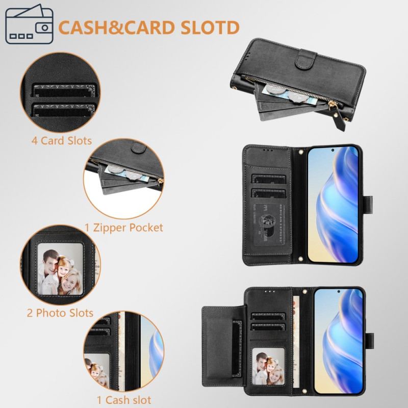Housse Xiaomi 17 Pro Poche Zippée et Multiples Porte-Cartes