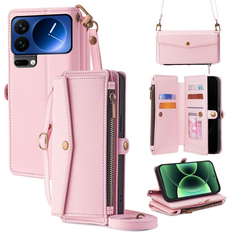 Housse Xiaomi 17 Pro Portefeuille et Bandoulière