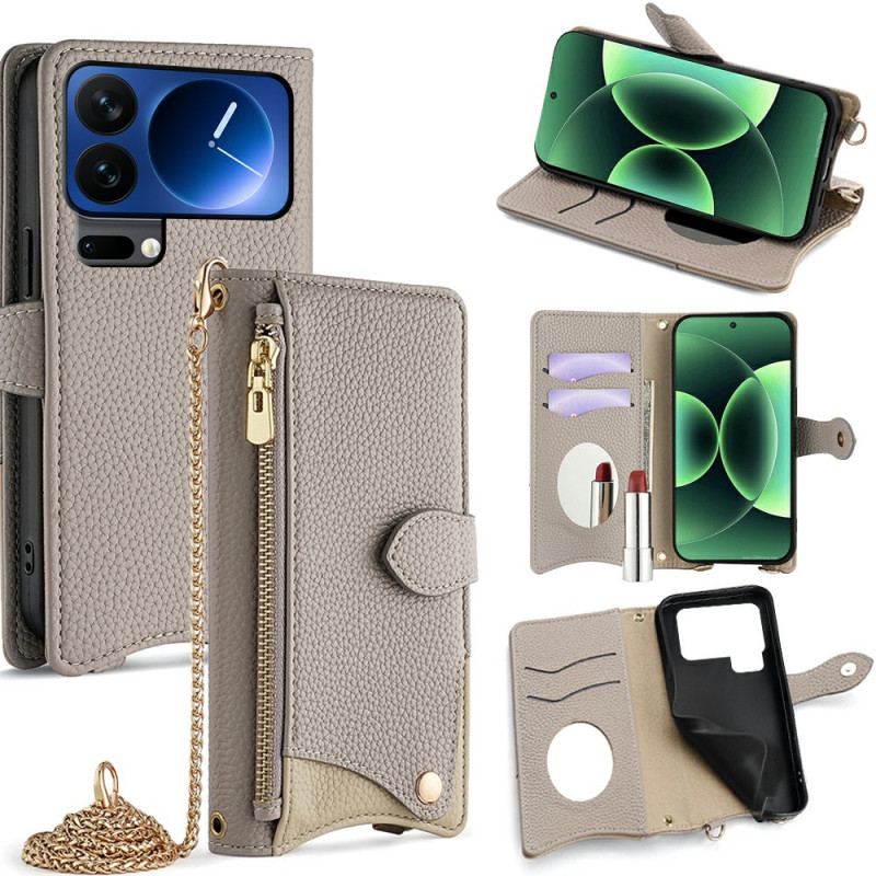 Housse Xiaomi 17 Pro Portefeuille et Chaînette