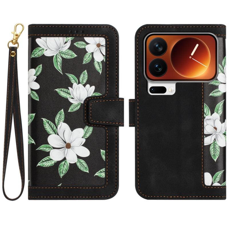 Housse Xiaomi 17 Pro Portefeuille Motif Floral