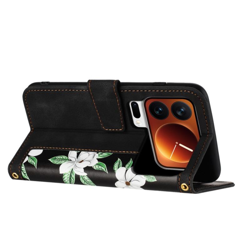 Housse Xiaomi 17 Pro Portefeuille Motif Floral
