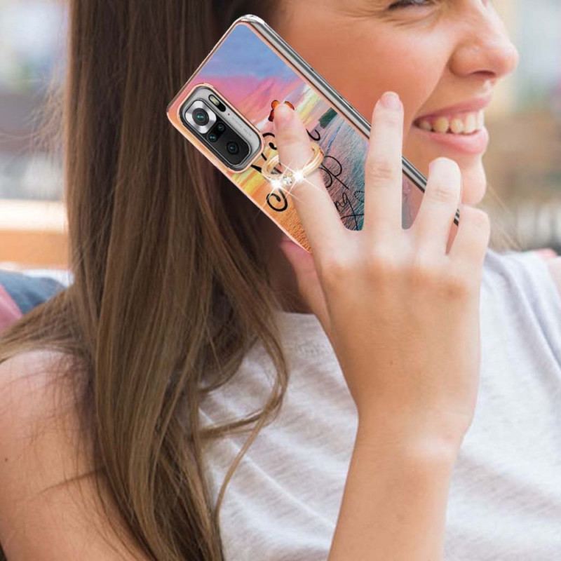 Coque Xiaomi Redmi Note 10 Pro Anneau-Support Never Stop Dreaming