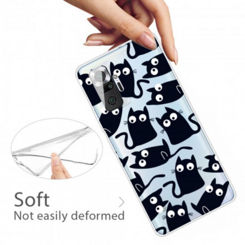 Coque Xiaomi Redmi Note 10 Pro Multiples Chats Noirs
