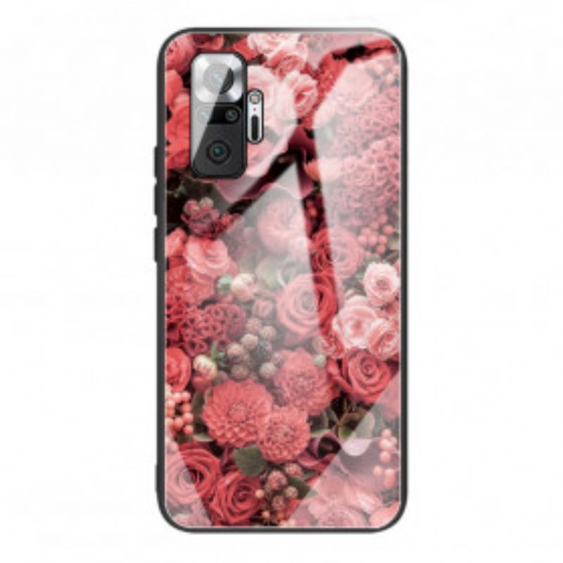 Coque Xiaomi Redmi Note 10 Pro Verre trempé Fleurs Roses