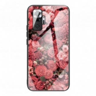 Coque Xiaomi Redmi Note 10 Pro Verre trempé Fleurs Roses