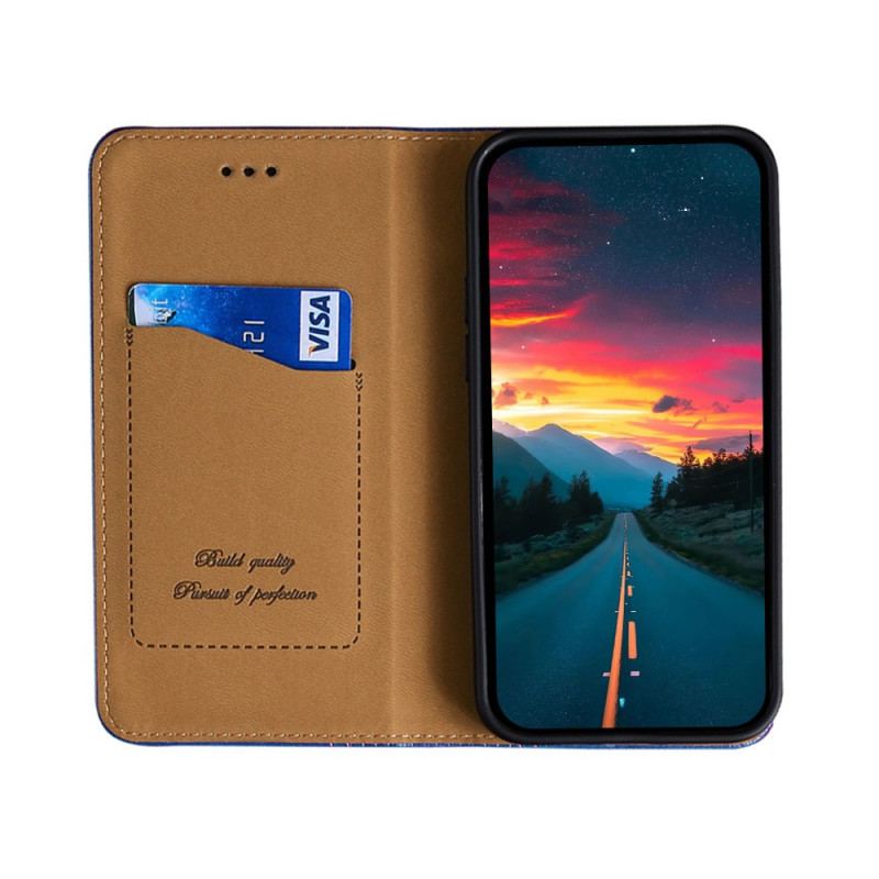 Flip Cover Xiaomi Redmi Note 10 Pro Cuir Litchi Fendu Coutures