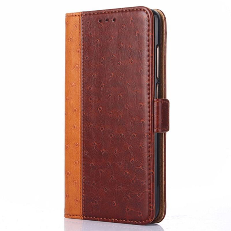 Housse Xiaomi Redmi Note 10 Pro Bicolore Texture Peau d'Autruche