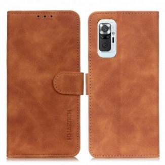 Housse Xiaomi Redmi Note 10 Pro Effet Cuir Vintage KHAZNEH