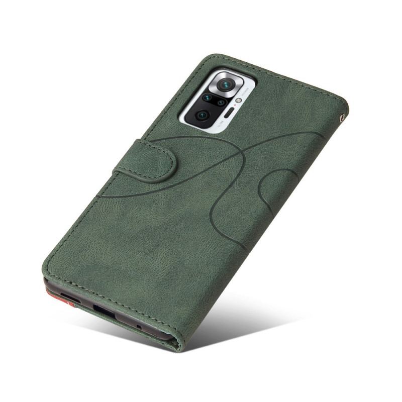 Housse Xiaomi Redmi Note 10 Pro Simili Cuir Bicolore Signature