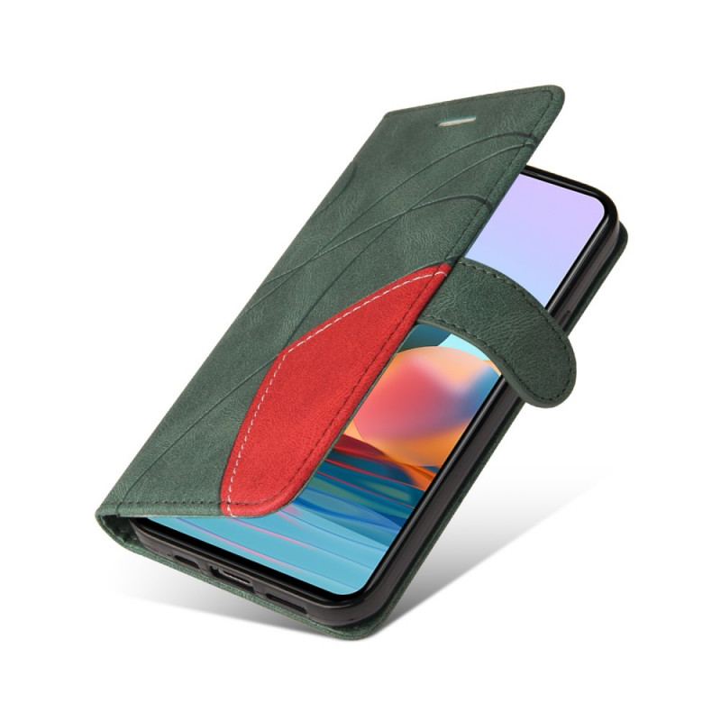 Housse Xiaomi Redmi Note 10 Pro Simili Cuir Bicolore Signature