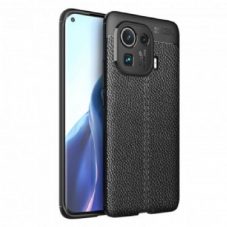 Coque Xiaomi Mi 11 Pro Effet Cuir Litchi Double Line