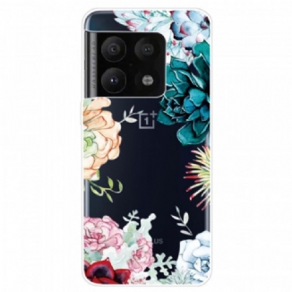 Coque OnePlus 10 Pro 5G Transparente Fleurs Aquarelle