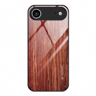Coque iPhone Air Verre Trempé Effet Bois