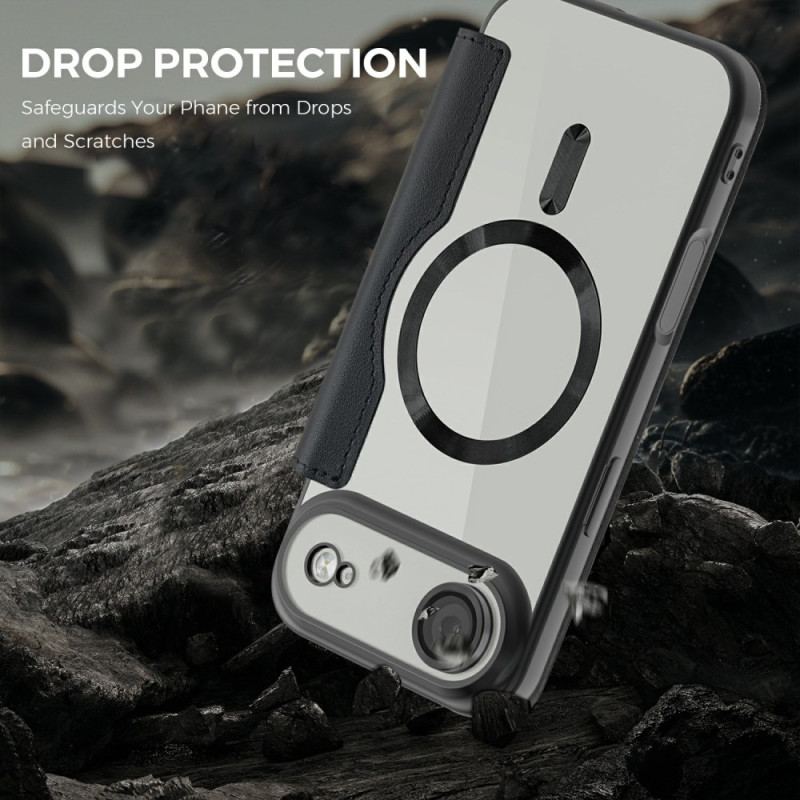 Flip Cover iPhone Air Compatible MagSafe avec Blocage RFID