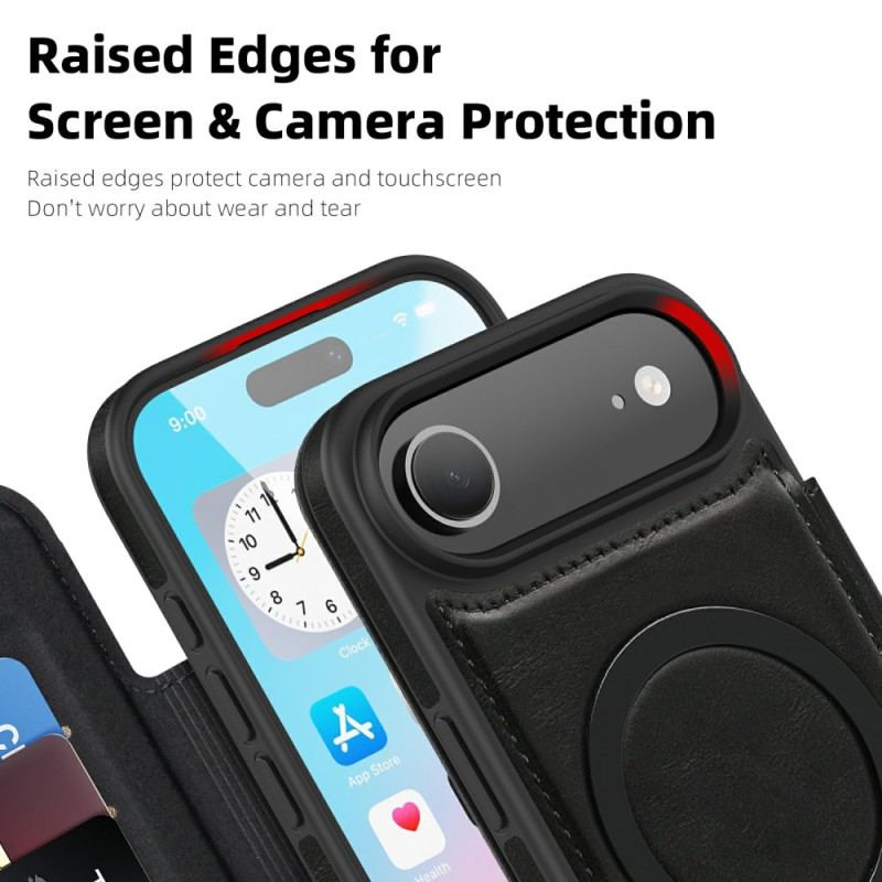Flip Cover iPhone Air Compatible MagSafe avec Porte-Cartes RFID