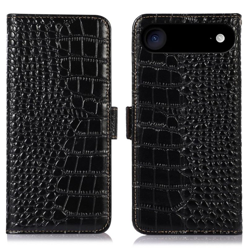 Housse iPhone Air Cuir Texture Crocodile