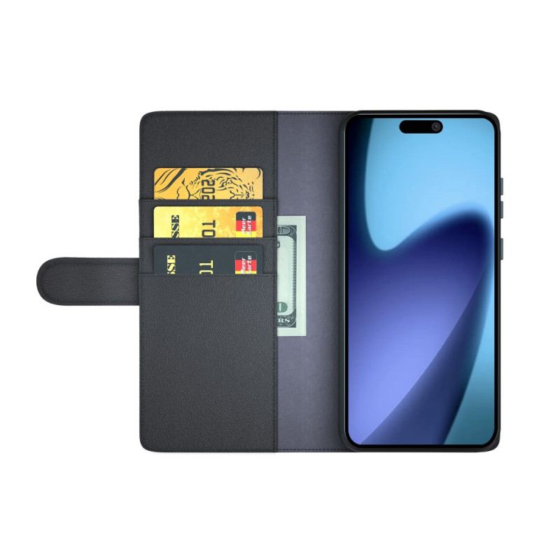 Housse iPhone Air Portefeuille Cuir Véritable