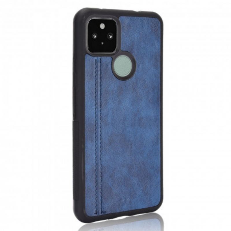 Coque Google Pixel 4a 5G Effet Cuir Couture