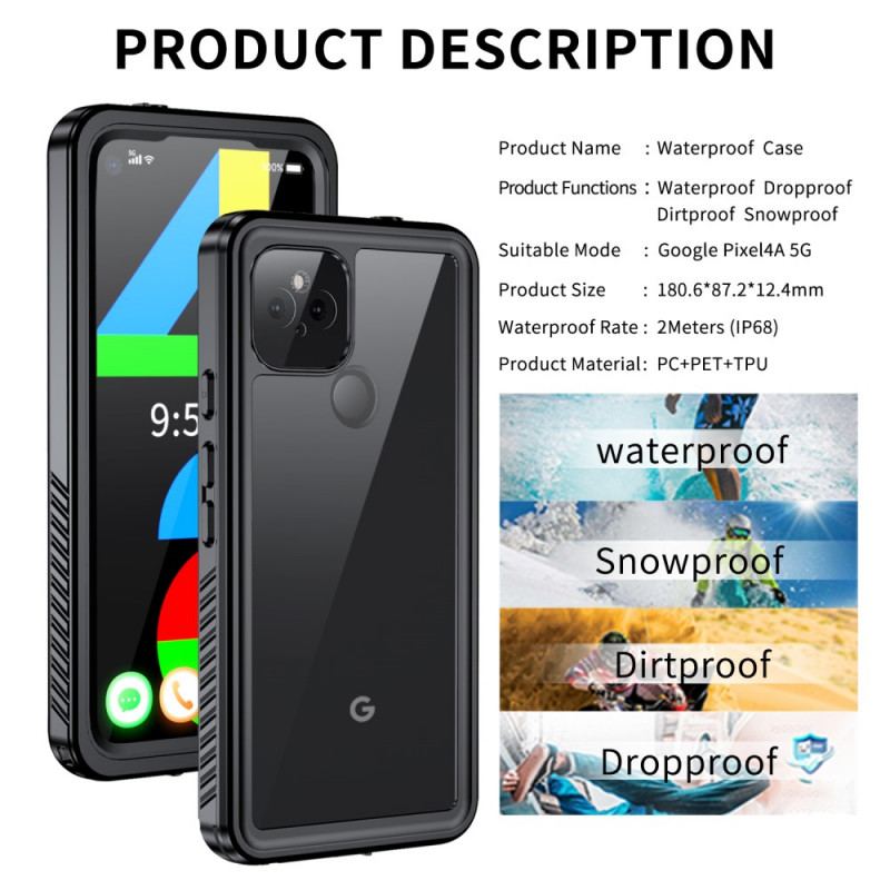 Coque Google Pixel 4a 5G Waterproof 2m avec Grip