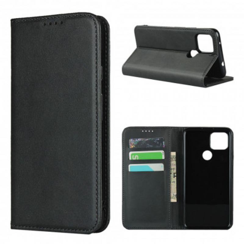 Flip Cover Google Pixel 4a 5G Cuir Fendu