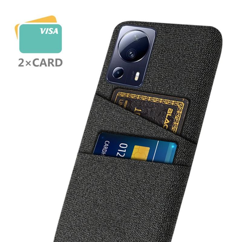 Coque Xiaomi 13 Lite Tissu avec Porte-Cartes
