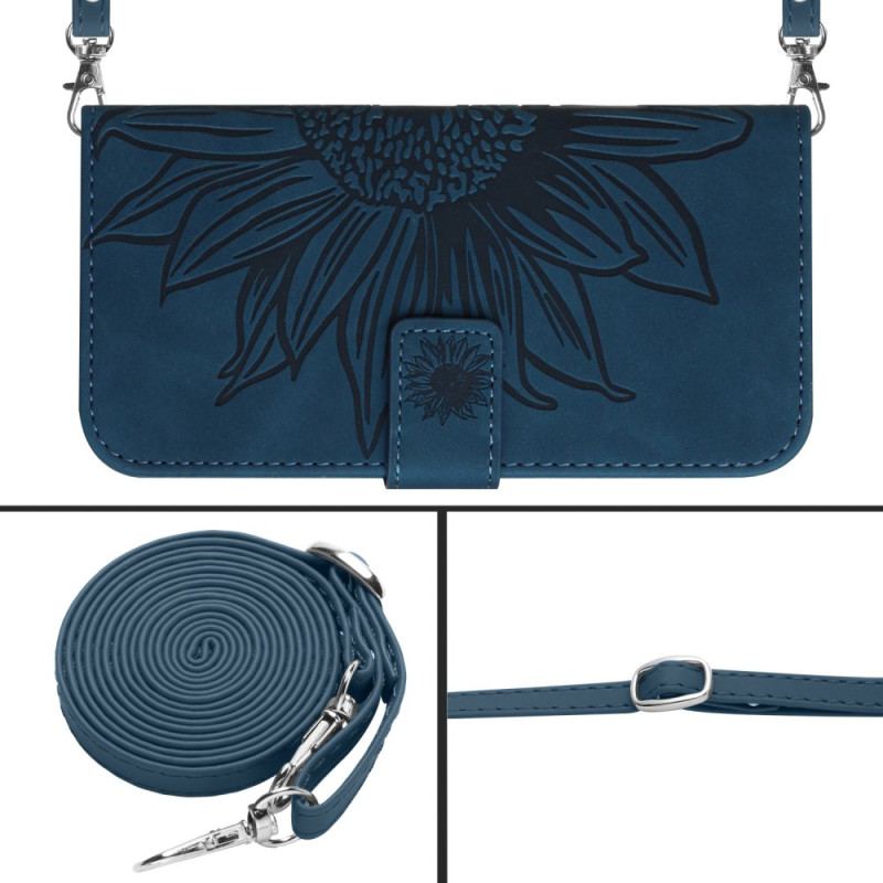 Housse Xiaomi 13 Lite Fleur avec Bandoulière