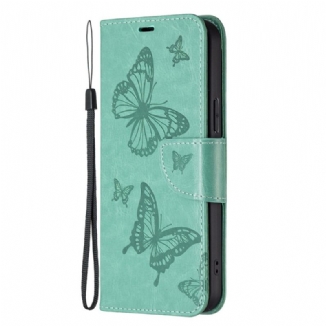 Housse Xiaomi 13 Lite Papillons Imprimés à Lanière