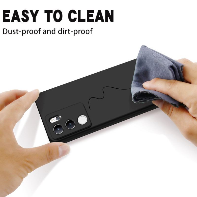 Coque Vivo V30 Lite 5G Silicone Liquide à Lanière