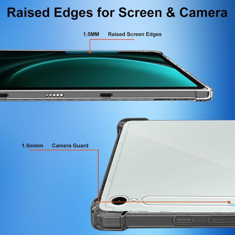 Coque Samsung Galaxy Tab S10 FE / S9 FE Transparente avec 2 Protecteurs Écran en Verre Trempé