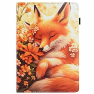 Étui Samsung Galaxy Tab S10 FE / S9 / S9 FE Renard fleuri