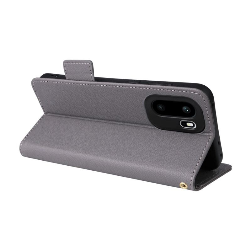 Housse OnePlus 15R Texture Litchi à Lanière